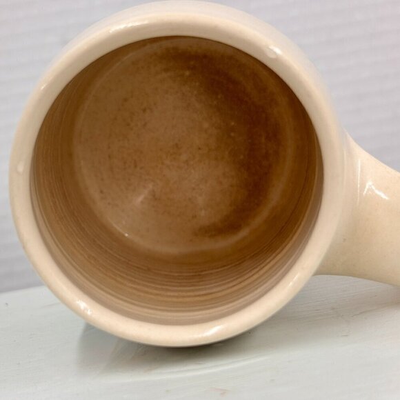 Paige Coull Signed Handmade Pottery Mug Nature Inspired Wolf Woods RARE 12 oz - Picture 8 of 14